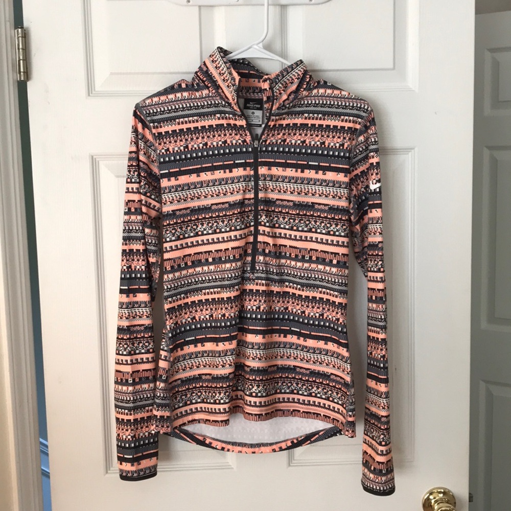 Peach and gray Nike quarter zip